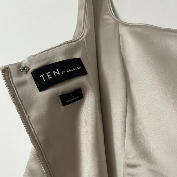 Aritzia Ten by Babaton (L) ELEVATE Square-neck Bustier Silver Princess Top - Picture 4 of 7